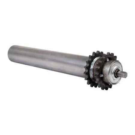 Omni Metalcraft 1.9" Dia. x 9 Ga. Steel 40A18 Sprocketed Roller for 41" O.A.W. Omni Conveyors 38209-41-GP